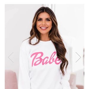 Pink Lily - "Babe" Sweatshirt -Size XL